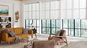 White Roller Shades in Study