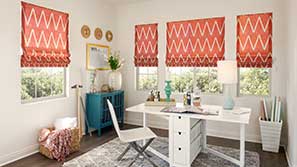Orange Soft Shades in Home Office