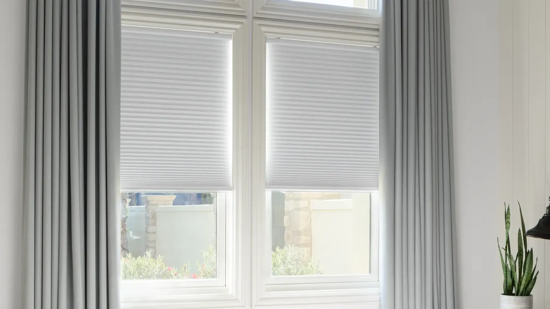 Layering Cellular Shades with Curtains