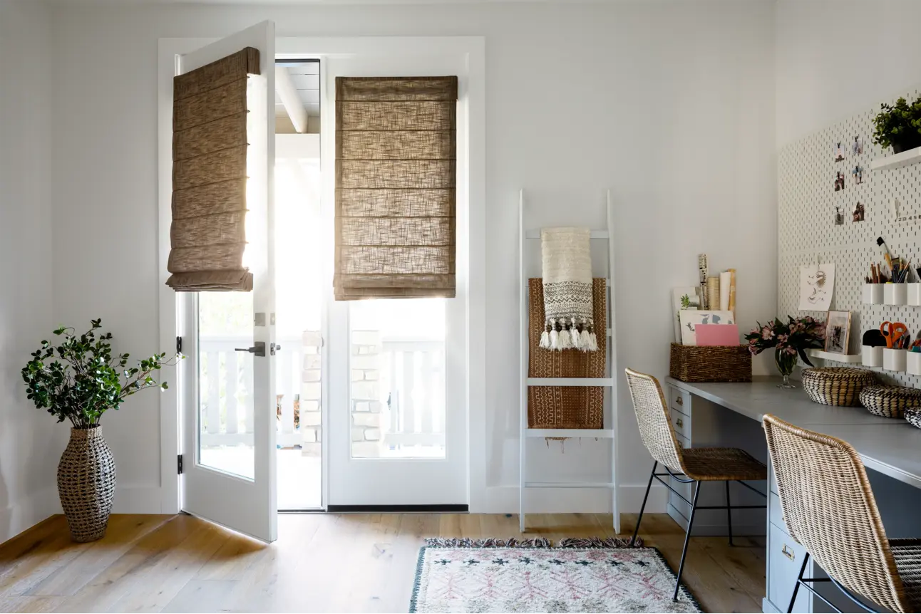 Roman Shades for French Doors