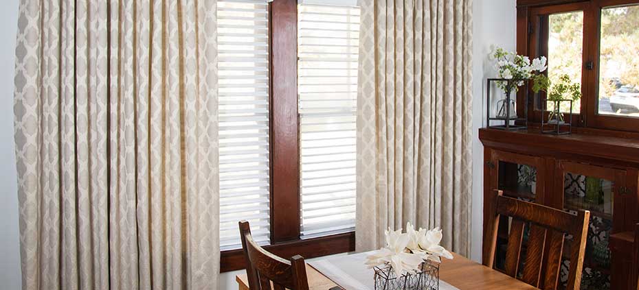 Learn More About Drapery and Curtains for Your Dining Room Drapery in a sparce dining room